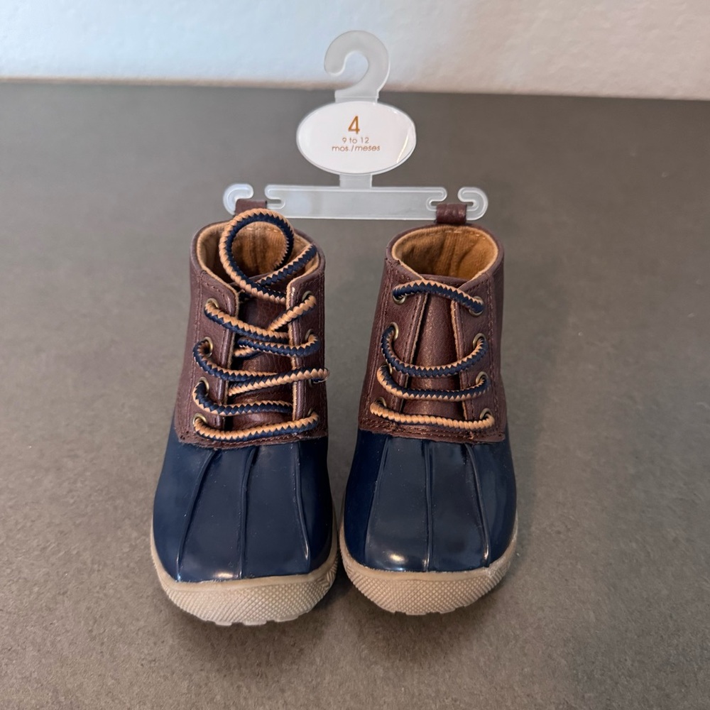 Angel Dear Navy and Brown Kids Boots